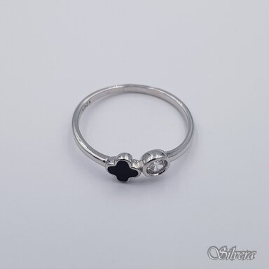 Sidabrinis žiedas su cirkoniu ir emaliu Z565; 18,5 mm Sidabrinis žiedas su cirkoniu ir emaliu Z565; 18,5 mm