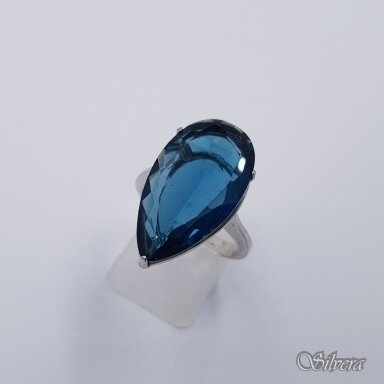 Sudraba gredzens ar kristālu Z302; 17,5 mm