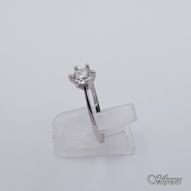 Sidabrinis žiedas su moisanitu Z702; 19 mm Sidabrinis žiedas su moisanitu Z702; 19 mm