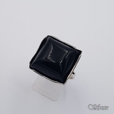 Sidabrinis žiedas su oniksu Z094; 19,5 mm Sidabrinis žiedas su oniksu Z094; 19,5 mm