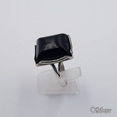 Sidabrinis žiedas su oniksu Z094; 19,5 mm Sidabrinis žiedas su oniksu Z094; 19,5 mm