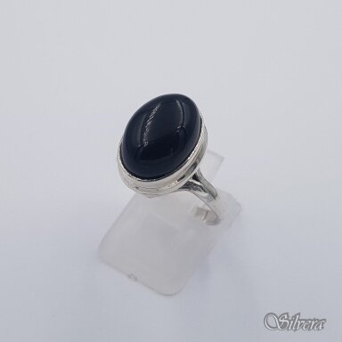 Sidabrinis žiedas su oniksu Z1460; 19,5 mm