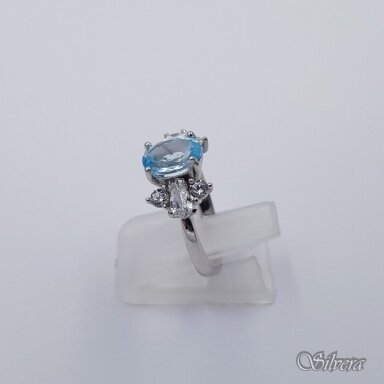Sudraba gredzens ar topāzu un cirkoniju Z240; 18 mm Sudraba gredzens ar topāzu un cirkoniju Z240; 18 mm