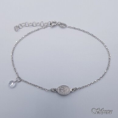 Sidabrinė apyrankė su cirkoniu KR07; 17-19,5 cm Sidabrinė apyrankė su cirkoniu KR07; 17-19,5 cm
