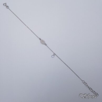 Sidabrinė apyrankė su cirkoniu KR07; 17-19,5 cm 1 Sidabrinė apyrankė su cirkoniu KR07; 17-19,5 cm 1