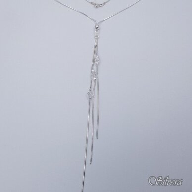 Sidabrinė grandinėlė su swarovski kristalais F97; 42 cm