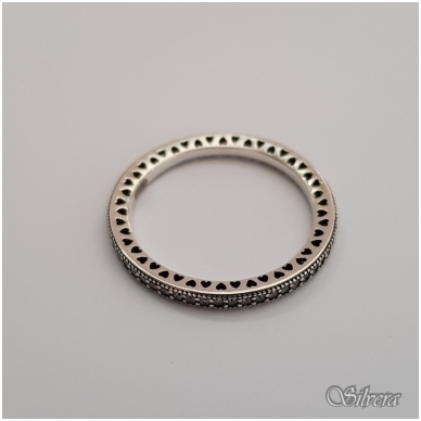 Sidabrinis žiedas su cirkoniais Z144; 18,5 mm 2