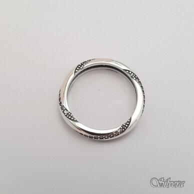 Sidabrinis žiedas su cirkoniais Z172; 16 mm