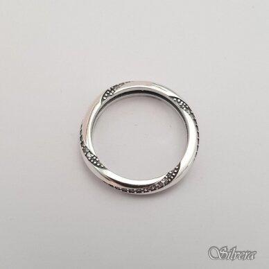 Sidabrinis žiedas su cirkoniais Z172; 17 mm 2