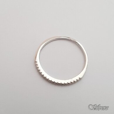 Sidabrinis žiedas su cirkoniais Z178; 16,5 mm