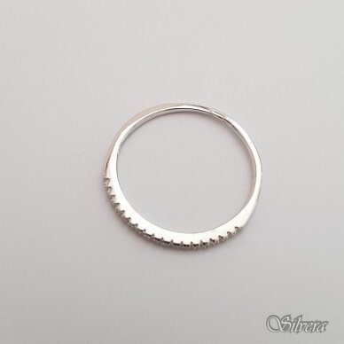 Sidabrinis žiedas su cirkoniais Z178; 18,5 mm
