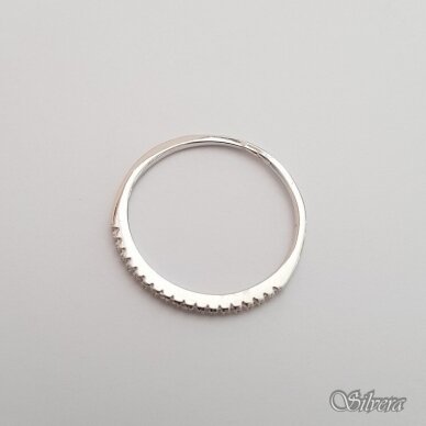 Sidabrinis žiedas su cirkoniais Z178; 19 mm 1