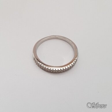 Sidabrinis žiedas su cirkoniais Z180; 17,5 mm 1