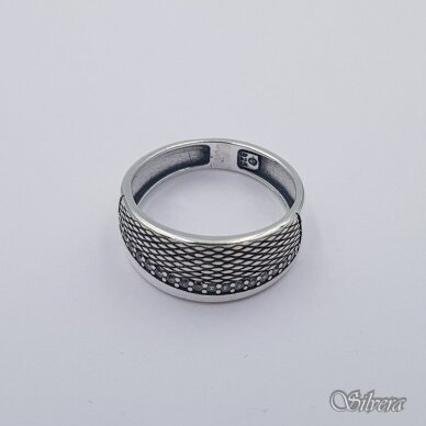 Sidabrinis žiedas su cirkoniais Z1885; 18 mm 1