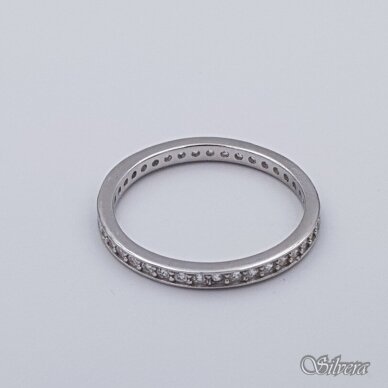 Sidabrinis žiedas su cirkoniais Z242; 17 mm 1