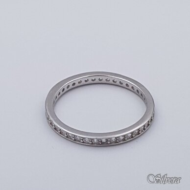 Sidabrinis žiedas su cirkoniais Z242; 19 mm