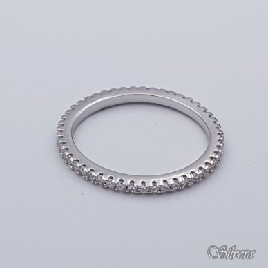 Sidabrinis žiedas su cirkoniais Z245; 18 mm