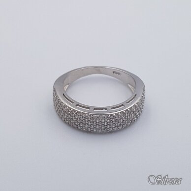 Sidabrinis žiedas su cirkoniais Z256; 16,5 mm 1