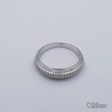 Sidabrinis žiedas su cirkoniais Z318; 17 mm 1
