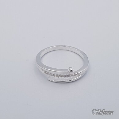 Sidabrinis žiedas su cirkoniais Z333; 16,5 mm