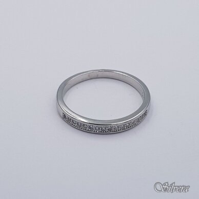 Sidabrinis žiedas su cirkoniais Z346; 16,5 mm 1