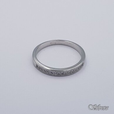 Sidabrinis žiedas su cirkoniais Z346; 18 mm 1