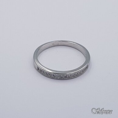 Sidabrinis žiedas su cirkoniais Z346; 19 mm 1