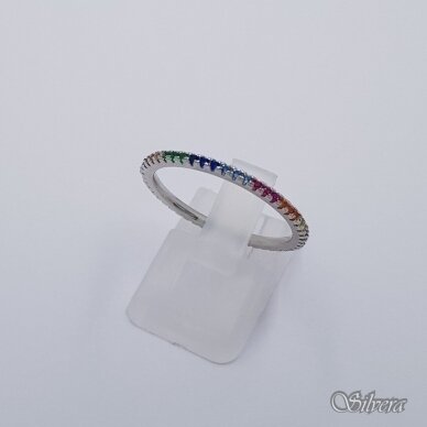 Sidabrinis žiedas su cirkoniais Z389; 18,5 mm