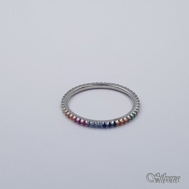 Sidabrinis žiedas su cirkoniais Z389; 18,5 mm 1