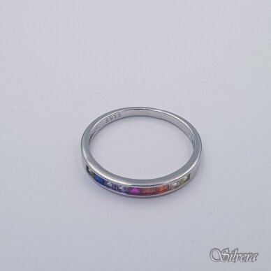 Sidabrinis žiedas su cirkoniais Z394; 16,5 mm 1