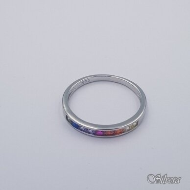 Sidabrinis žiedas su cirkoniais Z394; 17,5 mm 1