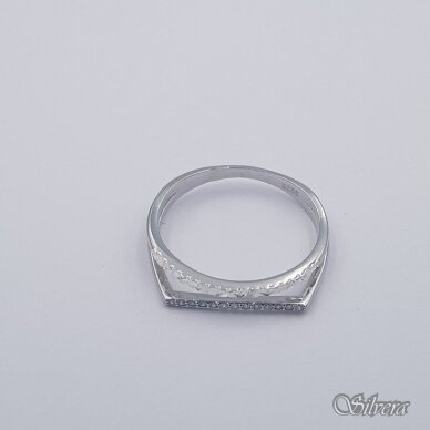 Sidabrinis žiedas su cirkoniais Z398; 16,5 mm 1