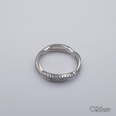 Sidabrinis žiedas su cirkoniais Z459; 18 mm 1