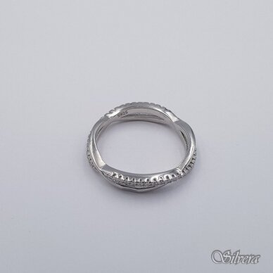 Sidabrinis žiedas su cirkoniais Z459; 19 mm 1