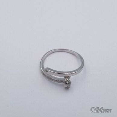 Sidabrinis žiedas su cirkoniais Z461; 16 mm 1