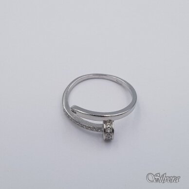 Sidabrinis žiedas su cirkoniais Z461; 17,5 mm 1