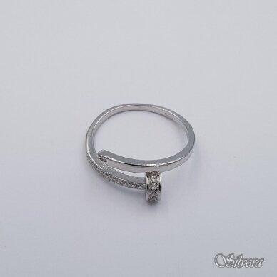 Sidabrinis žiedas su cirkoniais Z461; 19 mm 1