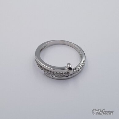 Sidabrinis žiedas su cirkoniais Z480; 19 mm 1