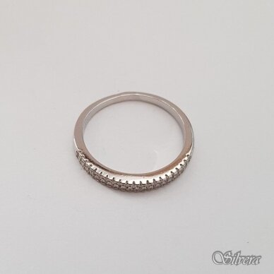 Sidabrinis žiedas su cirkoniais Z180; 19,5 mm 1