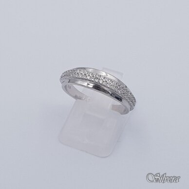 Sidabrinis žiedas su cirkoniais Z318; 16,5 mm