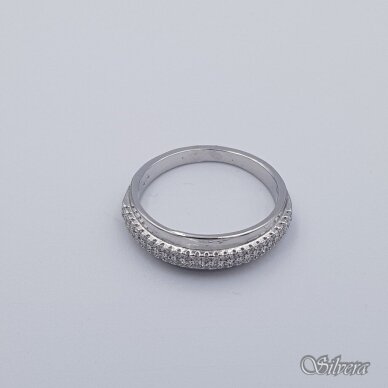Sidabrinis žiedas su cirkoniais Z318; 16,5 mm 1