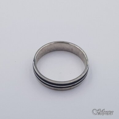 Sidabrinis žiedas su emalliu Z410; 19 mm 1