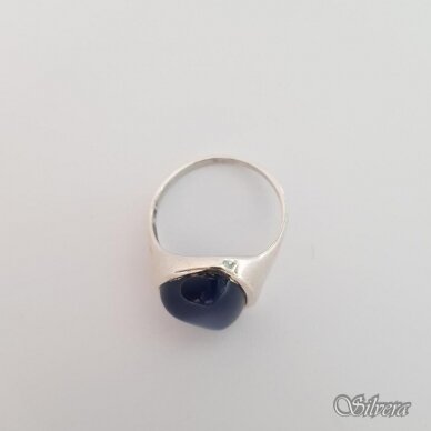 Sidabrinis žiedas su katės akies akmeniu Z1299; 19,5 mm 1