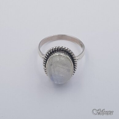 Sidabrinis žiedas su mėnulio akmeniu Z0078; 19 mm 1