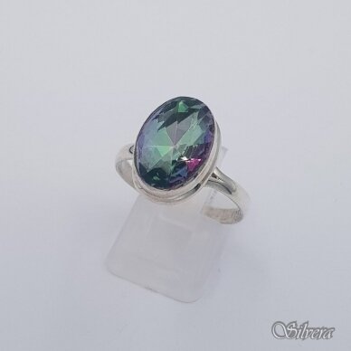 Sudraba gredzens ar mistisko topāzu Z0090; 18 mm