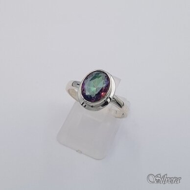 Sidabrinis žiedas su mistiniu topazu Z1631; 19 mm Sidabrinis žiedas su mistiniu topazu Z1631; 19 mm