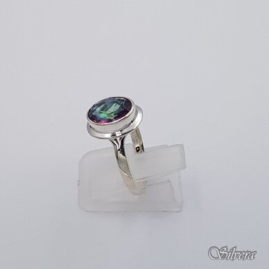 Sidabrinis žiedas su mistiniu topazu Z1631; 19 mm 1 Sidabrinis žiedas su mistiniu topazu Z1631; 19 mm 1