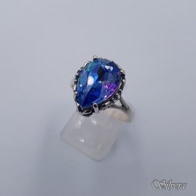 Sidabrinis žiedas su swarovski kristalu Z4121; 18,5 mm