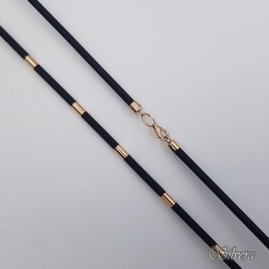 Silikoninė virvutė su aukso detalėmis AG287; 55 cm
