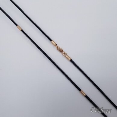 Zīda aukla ar apzeltītām sudraba detaļām GS05; 40 cm
